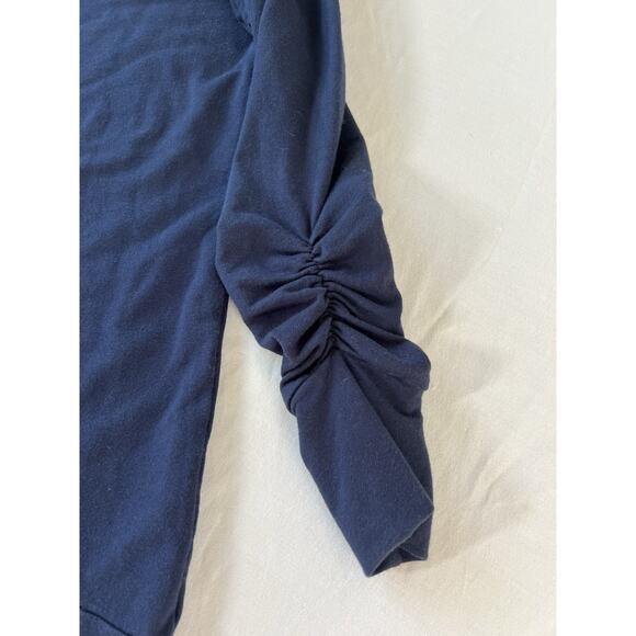 Chalet et Cici Blue Cowl Neck Ruched Tunic SZ SM Lagenlook Oversized Capsule - Picture 10 of 10